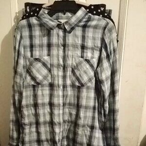 LUCKY BRAND Button-Down Palaid Shirt Size Small